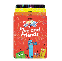 Yoto Sing with Numberblocks by Yoto includes four colorful cards featuring cartoon numbers 2, 3, 4, and 5 on a bright red background—perfect for educational songs and fun learning. Includes a Yoto audio card.