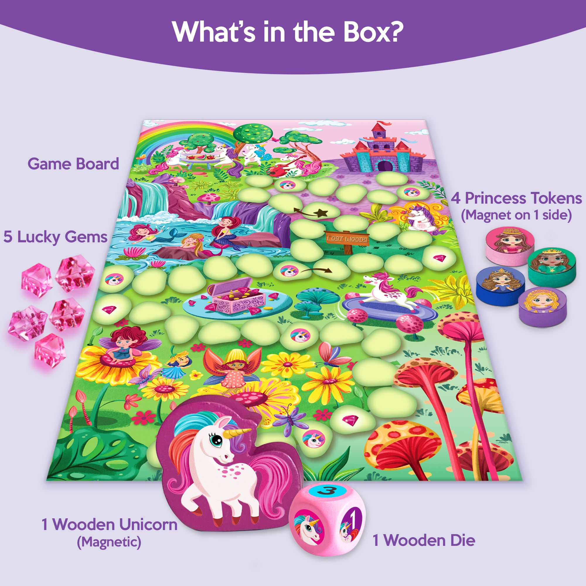 Chalk & Chuckles The Princess Race Memory Board Game | Safari Ltd®