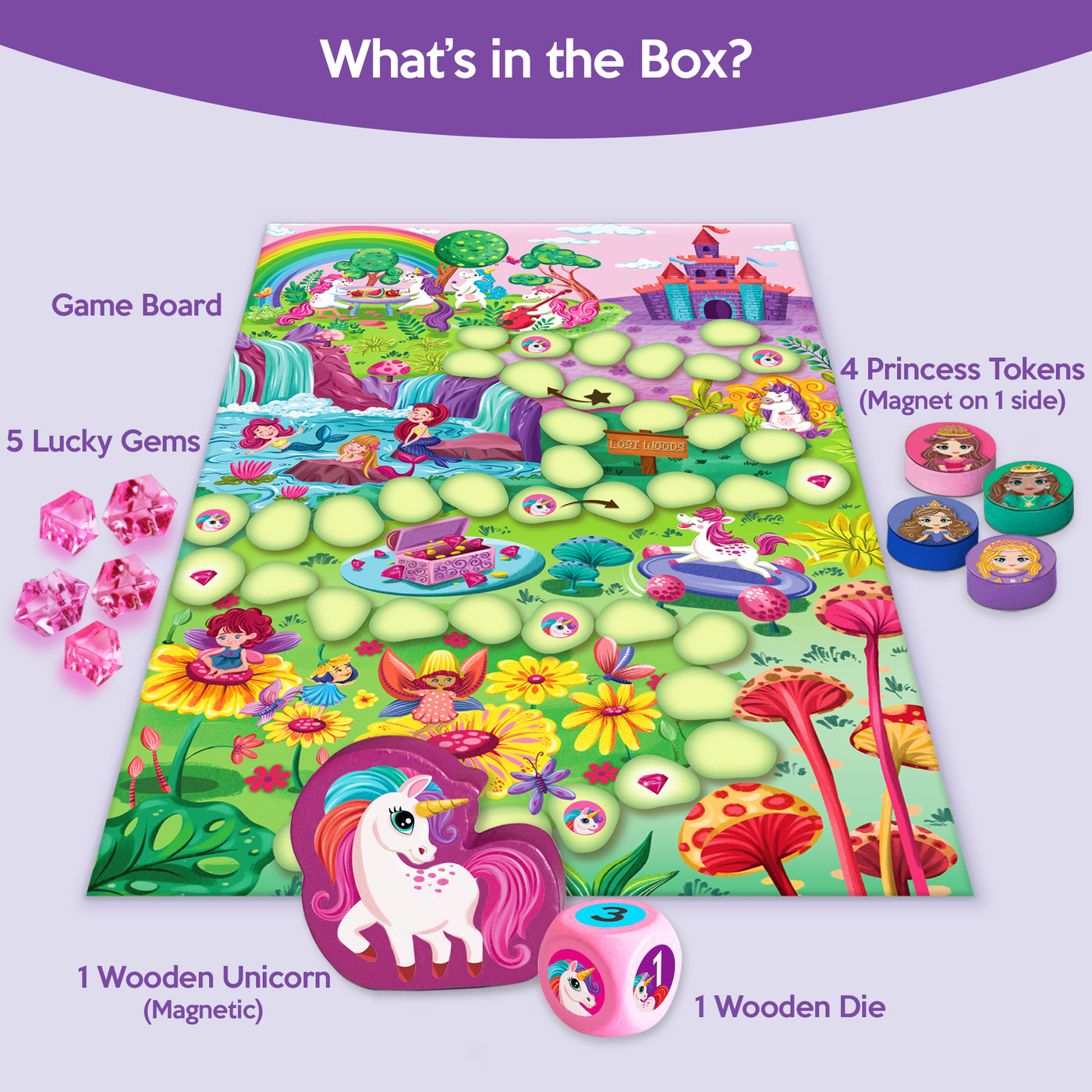 Chalk & Chuckles The Princess Race Memory Board Game