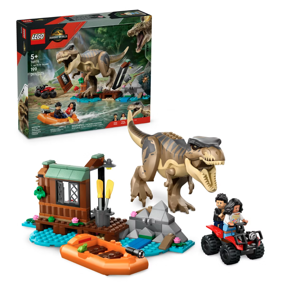 LEGO Jurassic World: Rebirth T. rex River Escape Set 76975 |  | Safari Ltd®