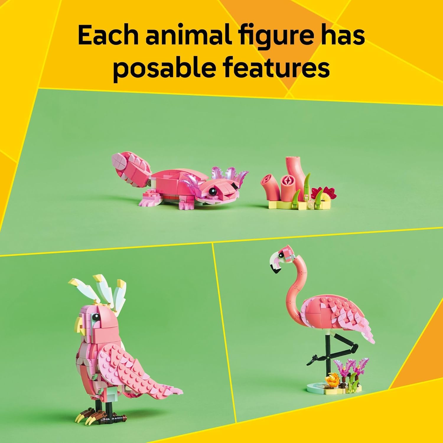 LEGO Creator 3-in-1 Wild Animals: Pink Flamingo Building Toy Set 31170