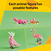 LEGO Creator 3-in-1 Wild Animals: Pink Flamingo Building Toy Set 31170