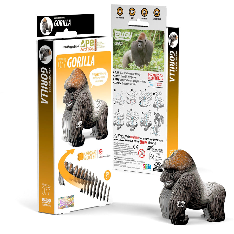 EUGY Gorilla 3D Puzzle | Eugy | Safari Ltd®
