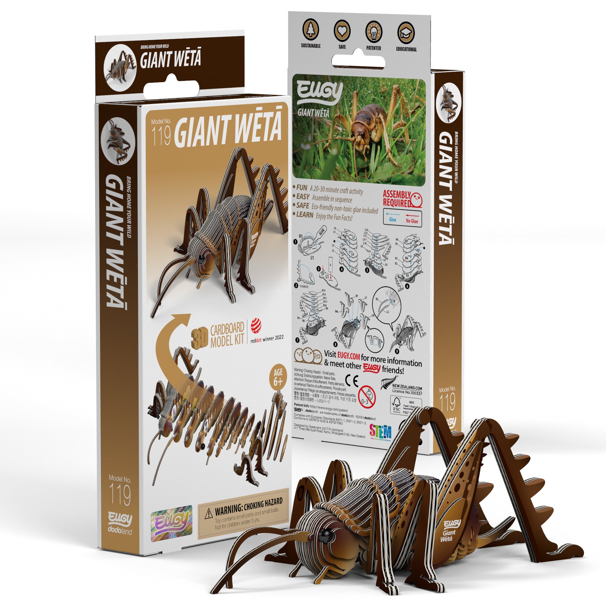 EUGY Giant Weta 3D Puzzle |  | Safari Ltd®