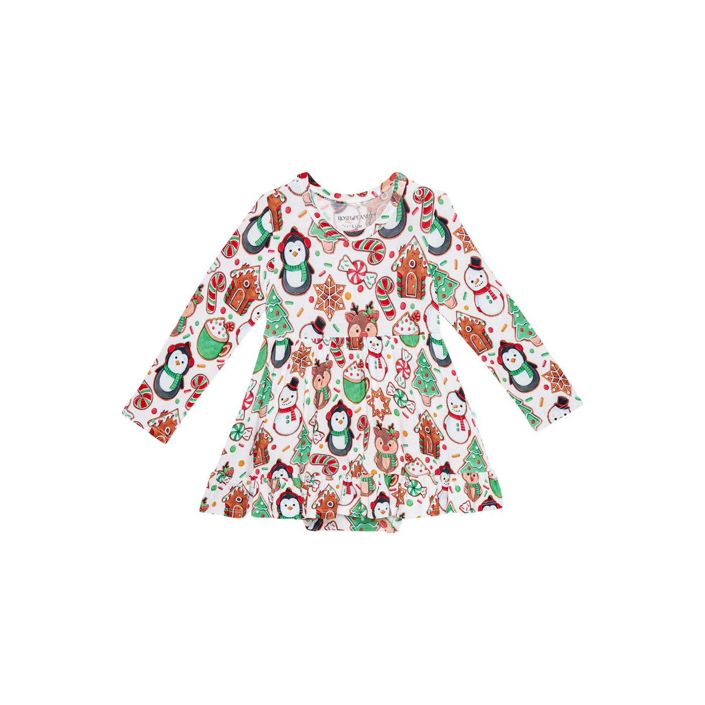Cookie Medley - Long Sleeve Ruffled Bodysuit Dress |  | Safari Ltd®