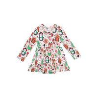Cookie Medley - Long Sleeve Ruffled Bodysuit Dress |  | Safari Ltd®