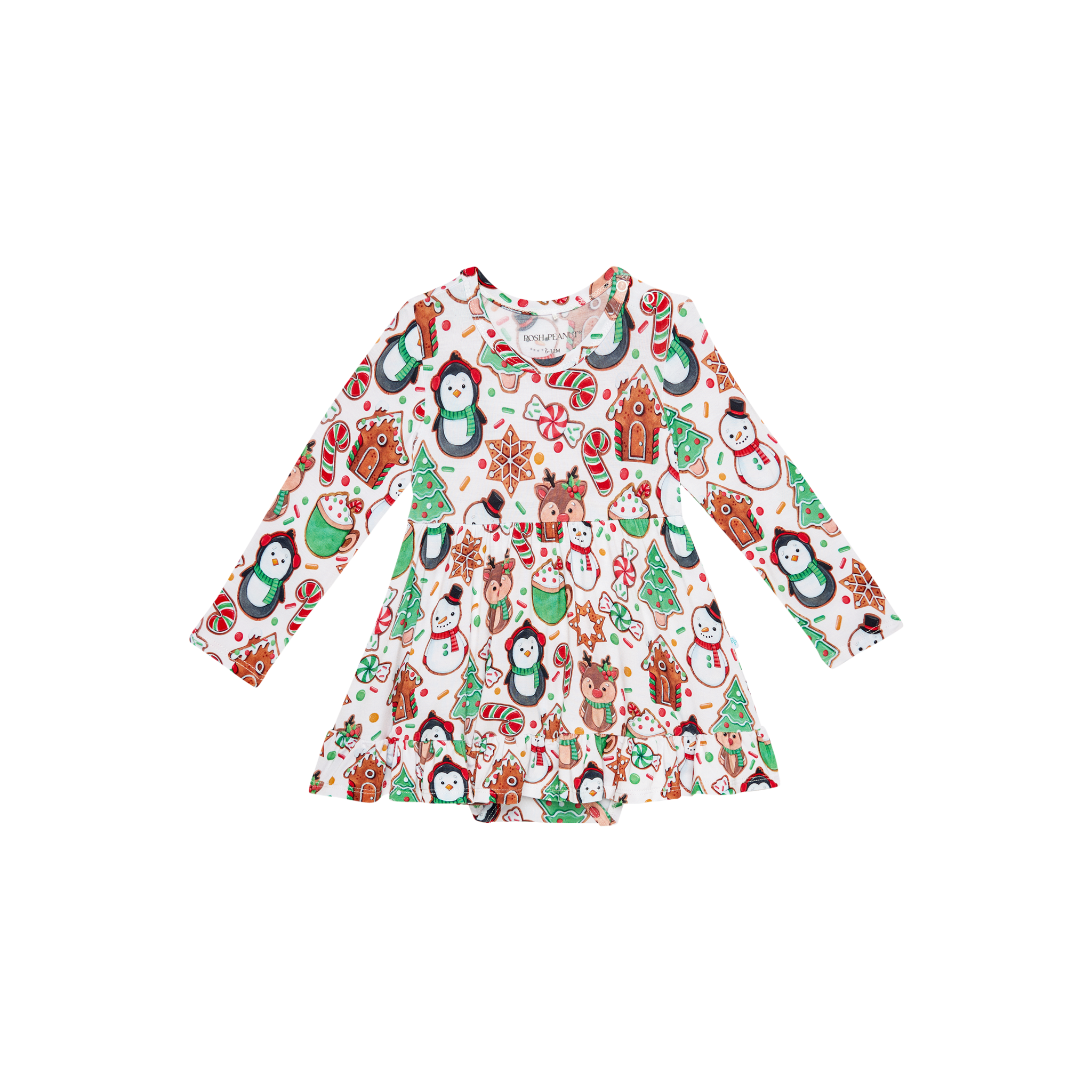 Cookie Medley - Long Sleeve Ruffled Bodysuit Dress |  | Safari Ltd®