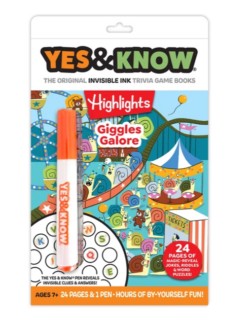 Yes & Know Invisible Ink Trivia Game Books- Giggles Galore