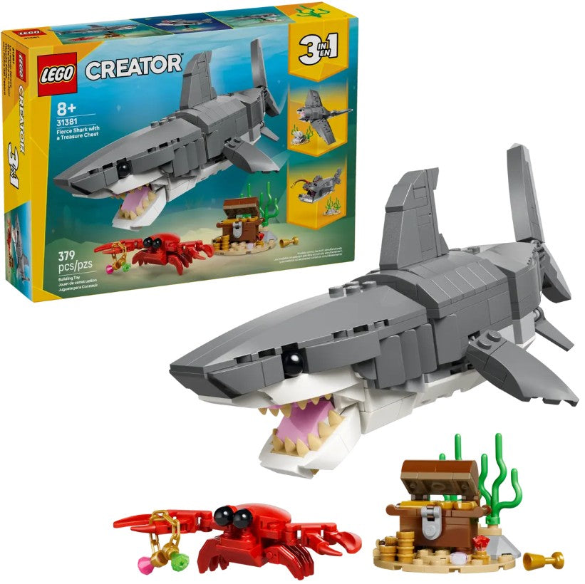 Lego Fierce Shark with a Treasure Chest 3-in-1 |  | Safari Ltd®