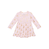 Ryleigh - Long Sleeve Ruffled Bodysuit Dress |  | Safari Ltd®
