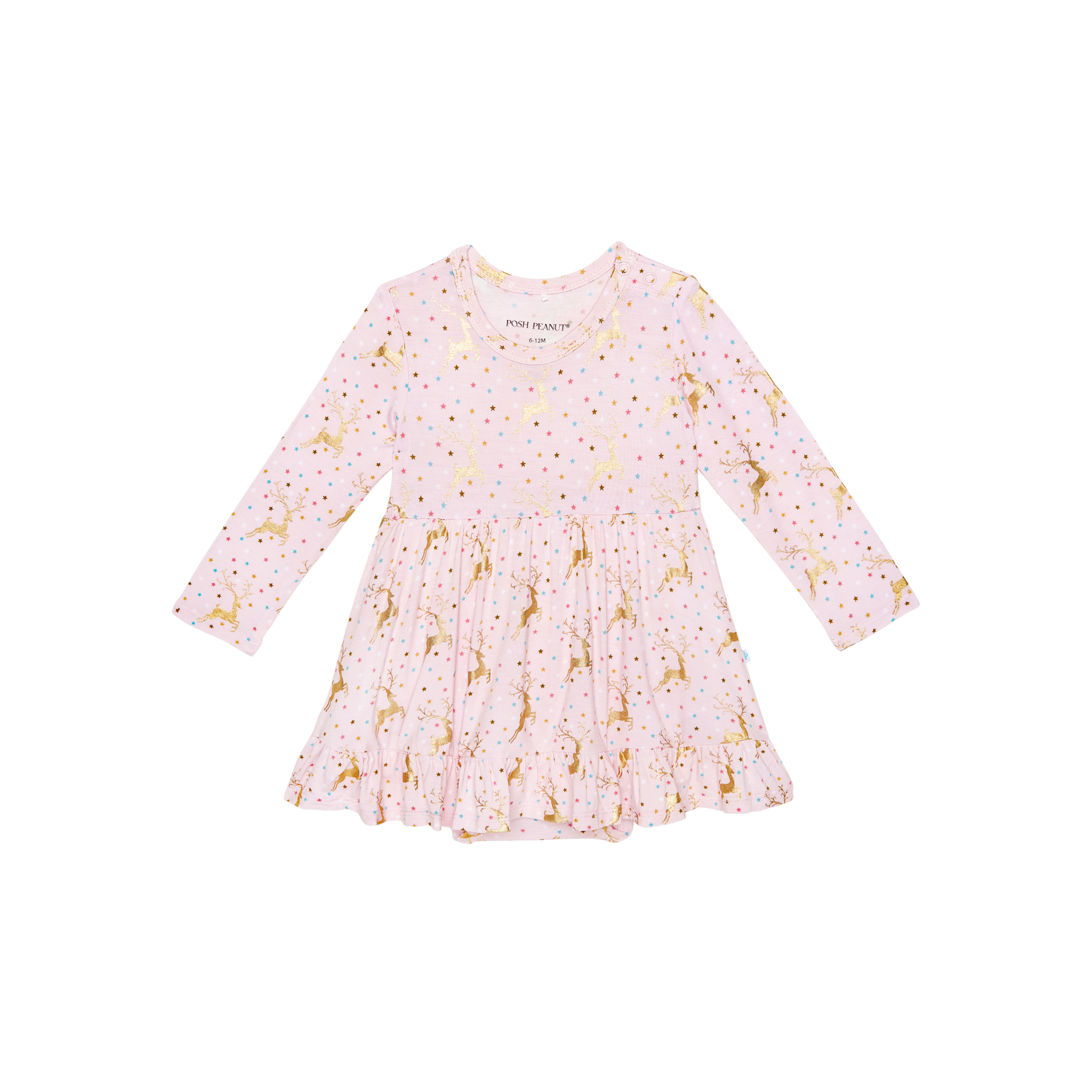 Ryleigh - Long Sleeve Ruffled Bodysuit Dress |  | Safari Ltd®