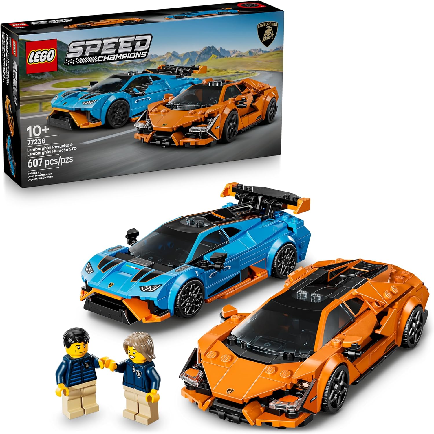 LEGO Speed Champions Champions Lamborghini Revuelto & Huracán STO Car Building Toy Set 77238