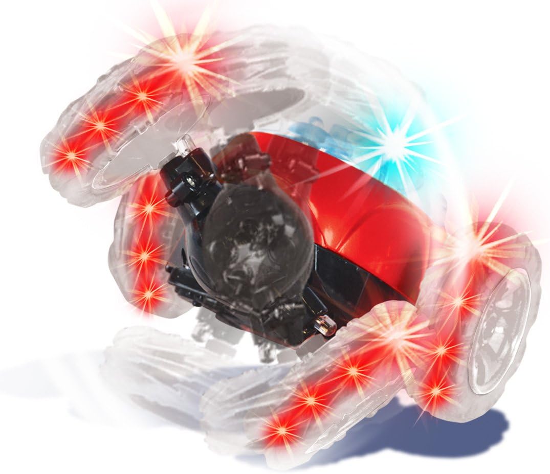 Mindscope Turbo Twisters LED Light-Up RC Stunt Vehicle - RED |  | Safari Ltd®
