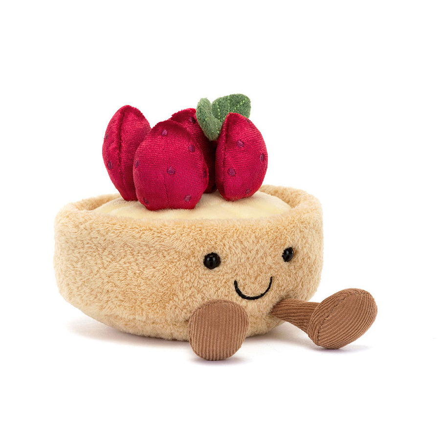 Jellycat Amuseables Fleurette Tart Aux Fraises 3 inch Plush