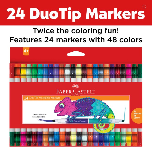24ct DuoTip Washable Markers |  | Safari Ltd®