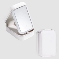 Little Miss Zoe LED Light Mirror Jewelry Case - White
