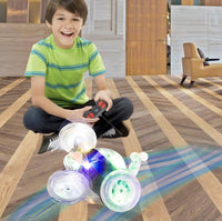 Mindscope Turbo Twisters LED Light-Up RC Stunt Vehicle - BLUE |  | Safari Ltd®