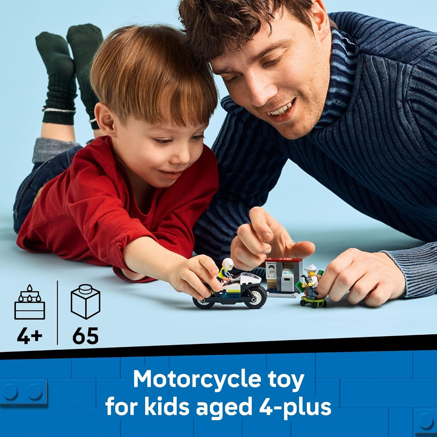 LEGO City Police Motorcycle Chase Building Toy Set 60455 |  | Safari Ltd®
