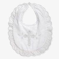 Elegant Baby Christening Bib - Girl
