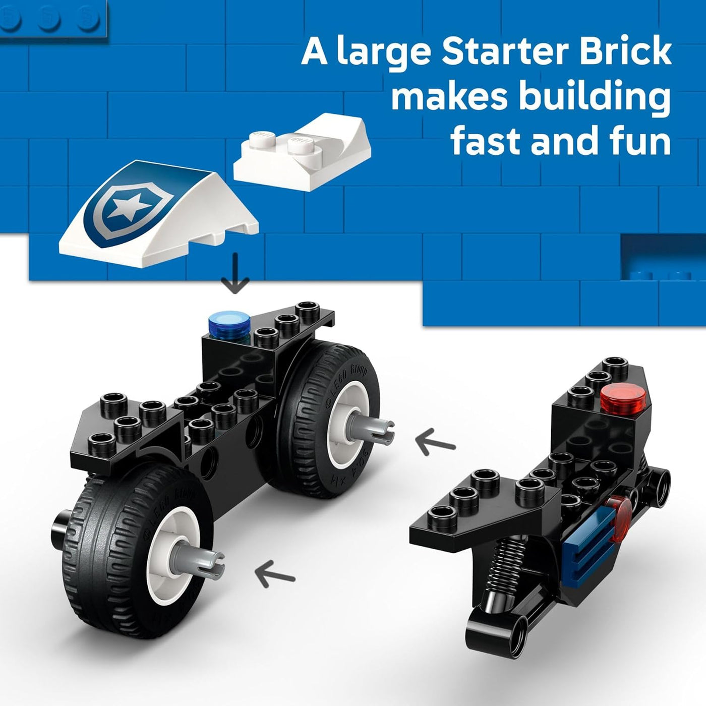 LEGO City Police Motorcycle Chase Building Toy Set 60455 |  | Safari Ltd®