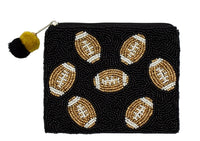 La Chic Multi Footballs Beaded Coin Pouch