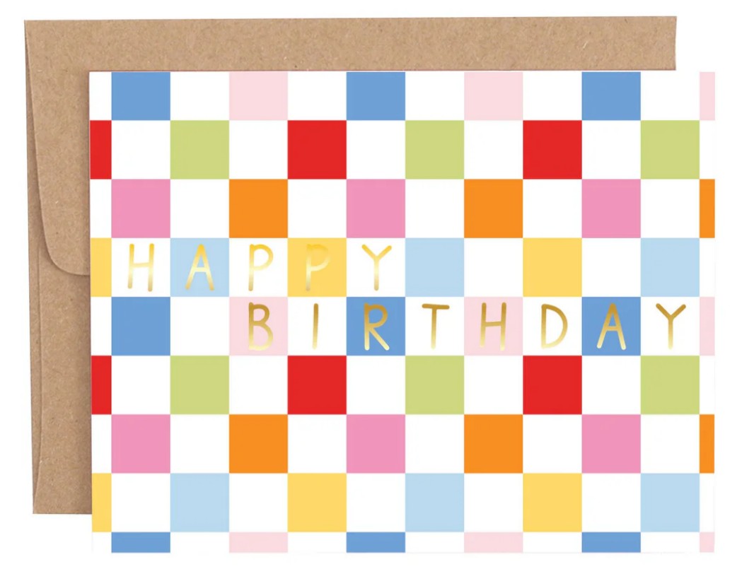 Checkered Happy Birthday Greeting Card |  | Safari Ltd®