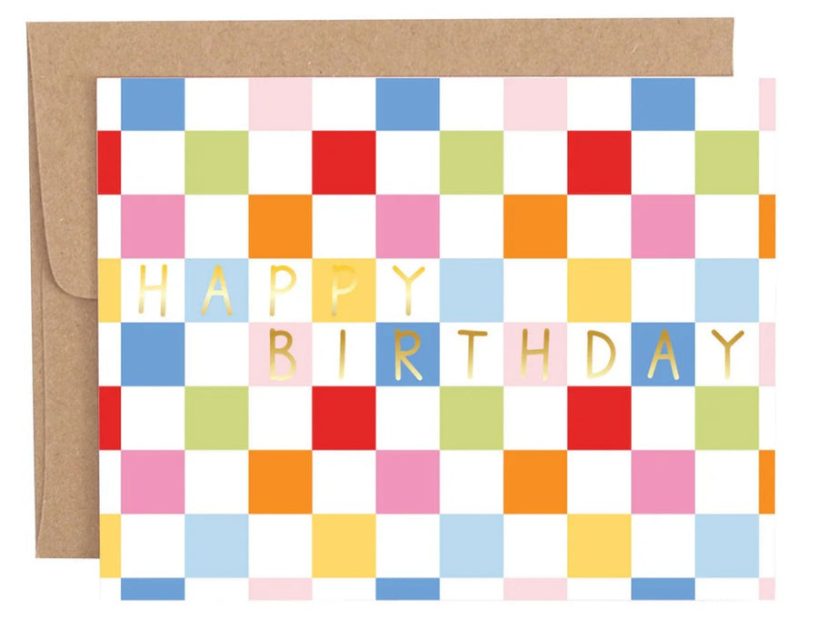 Checkered Happy Birthday Greeting Card |  | Safari Ltd®