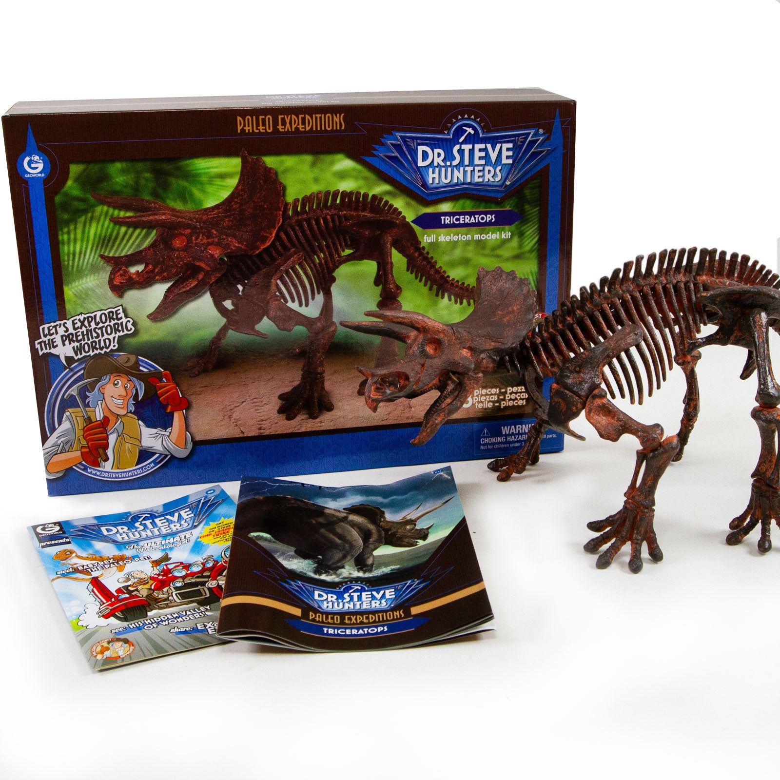 Dr. Steve Hunters GEOWorld Paleo Expedition Triceratops Replica