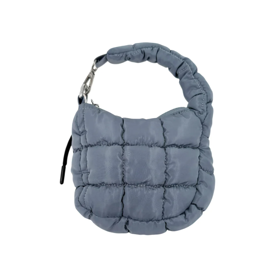 Puffer Quilted Mini Purse - Grey |  | Safari Ltd®