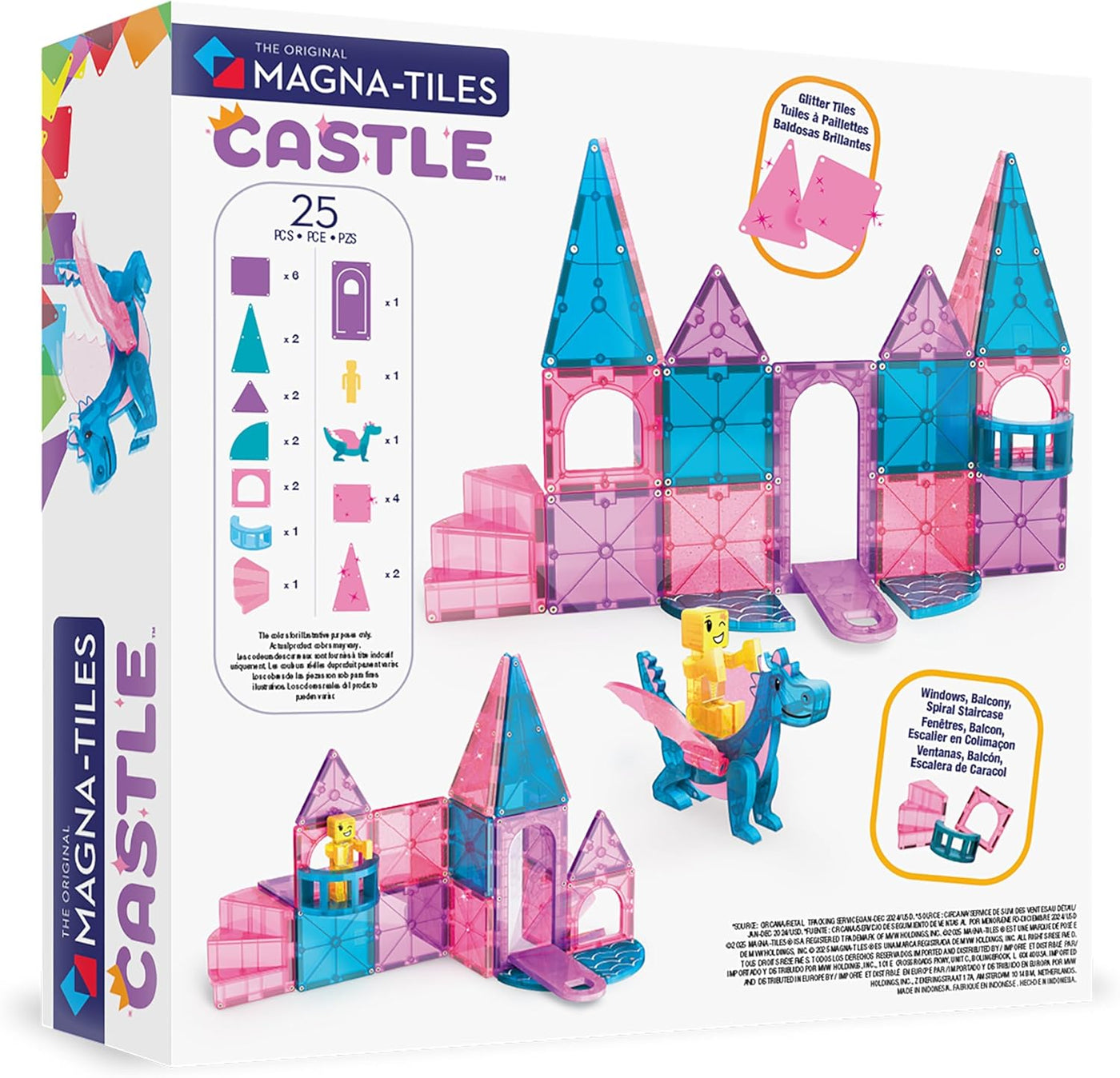 Magna-Tiles Castle 25 Pc Magnetic Building Set |  | Safari Ltd®