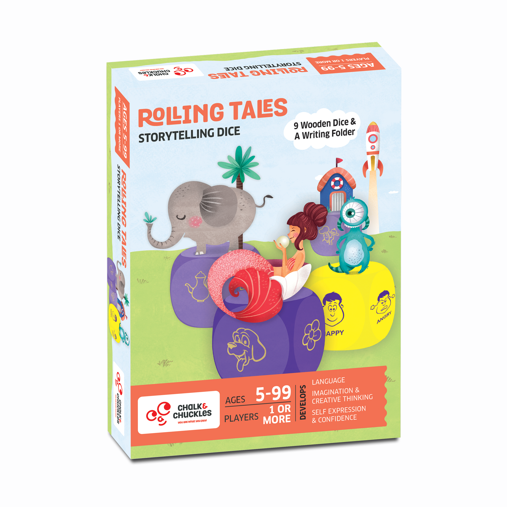 Chalk & Chuckles Rolling Tales Dice Game |  | Safari Ltd®