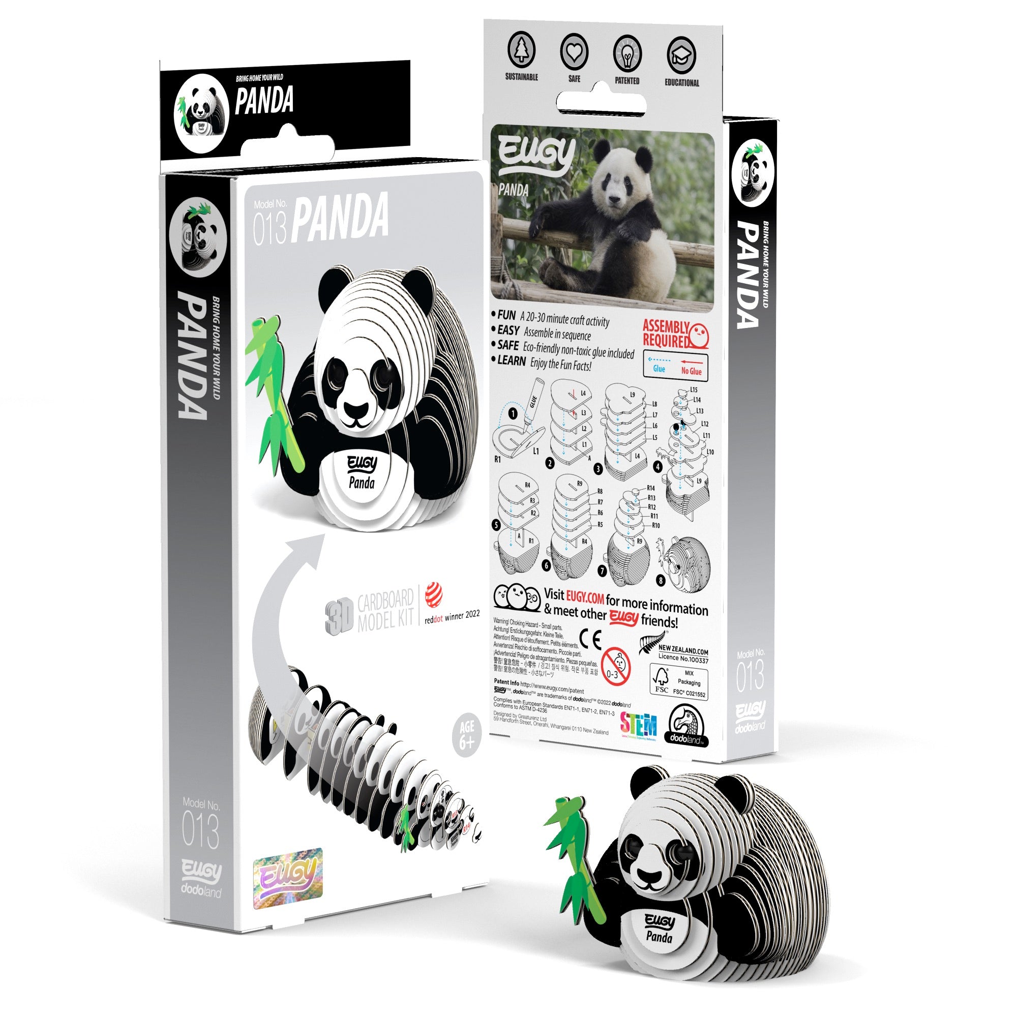 EUGY Panda 3D Puzzle | Eugy | Safari Ltd®