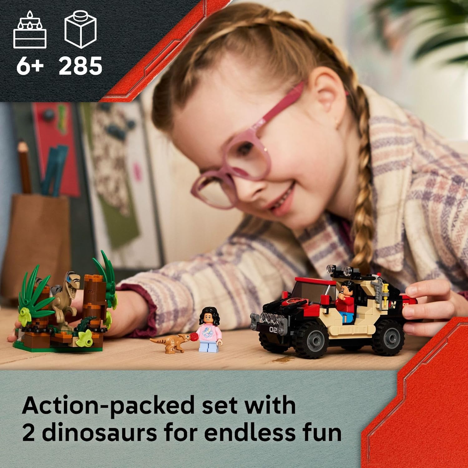 LEGO Jurassic World: Rebirth Raptor Off-Road Escape Set 76972 |  | Safari Ltd®