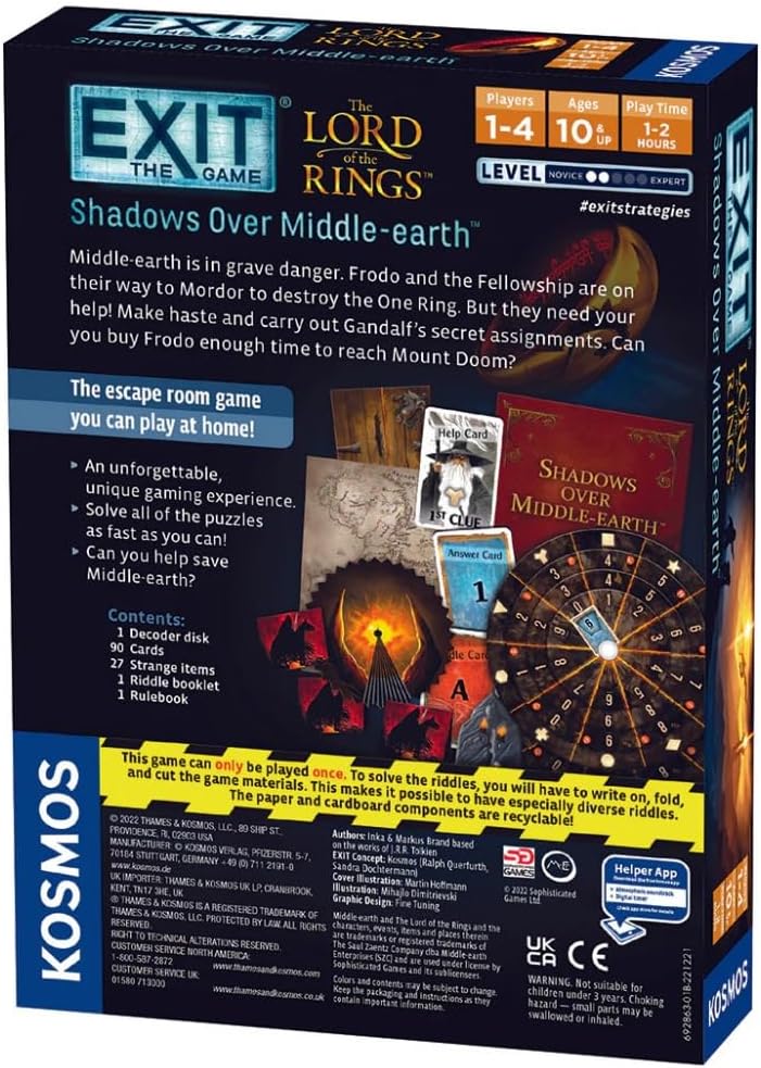 EXIT: The Game - The Lord of the Rings - Shadows Over Middle Earth |  | Safari Ltd®