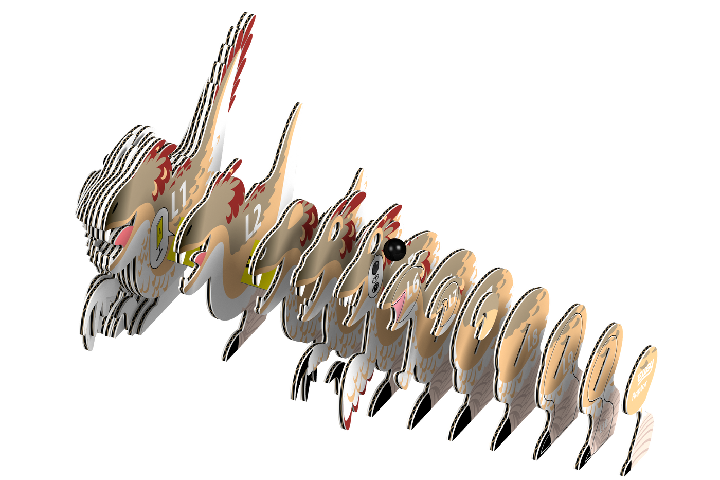 EUGY Raptor 3D Puzzle | Eugy | Safari Ltd®