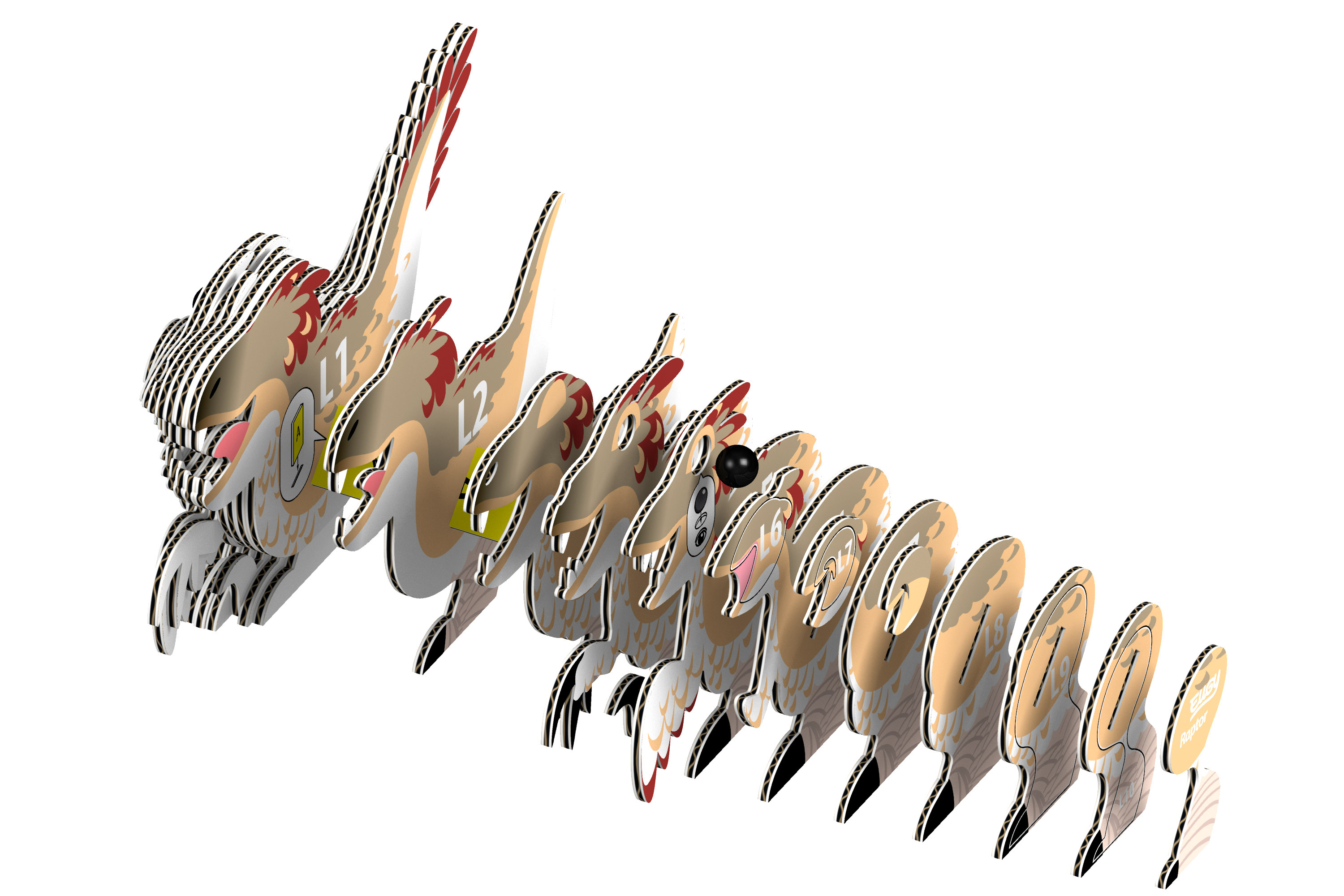 EUGY Raptor 3D Puzzle | Eugy | Safari Ltd®