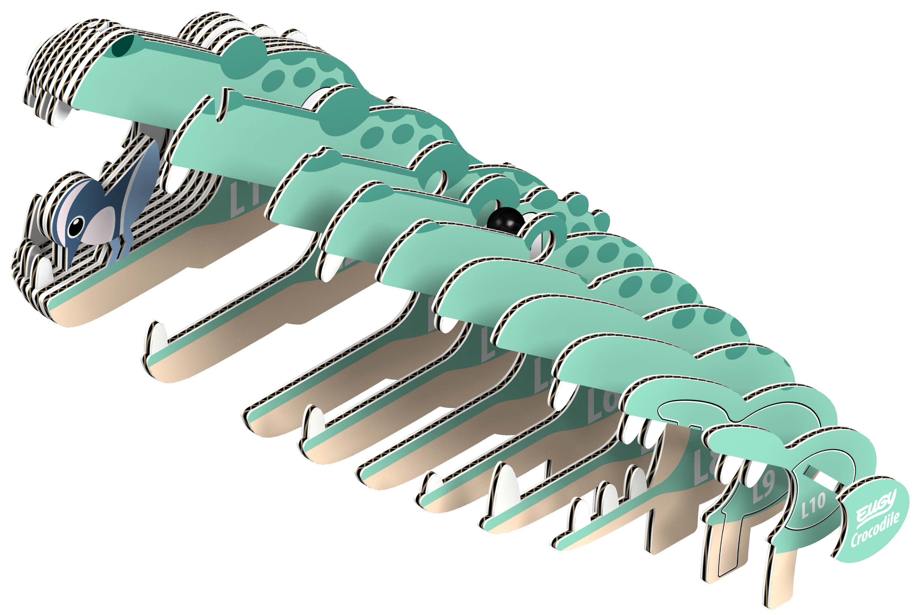 EUGY Crocodile 3D Puzzle | Eugy | Safari Ltd®