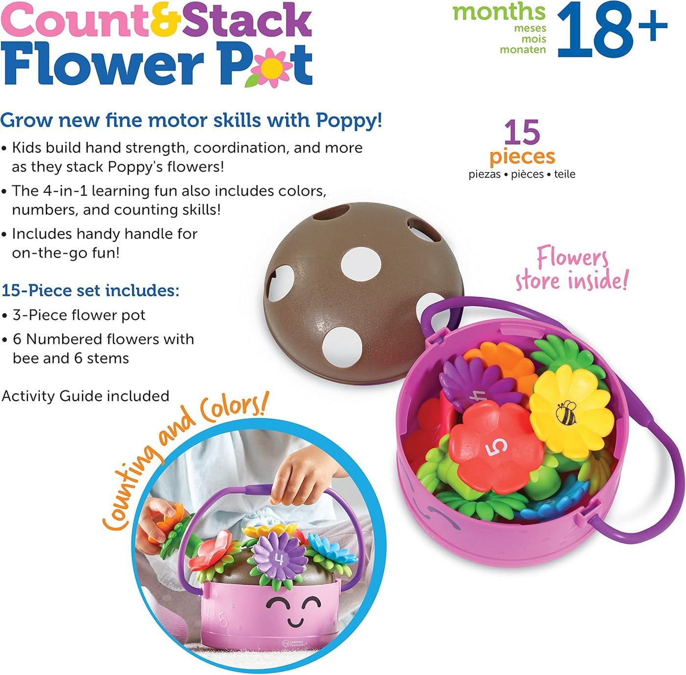 Learning Resources Poppy the Count & Stack Flower Pot