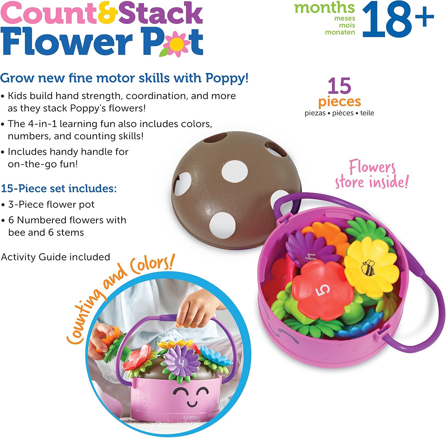 Learning Resources Poppy the Count & Stack Flower Pot