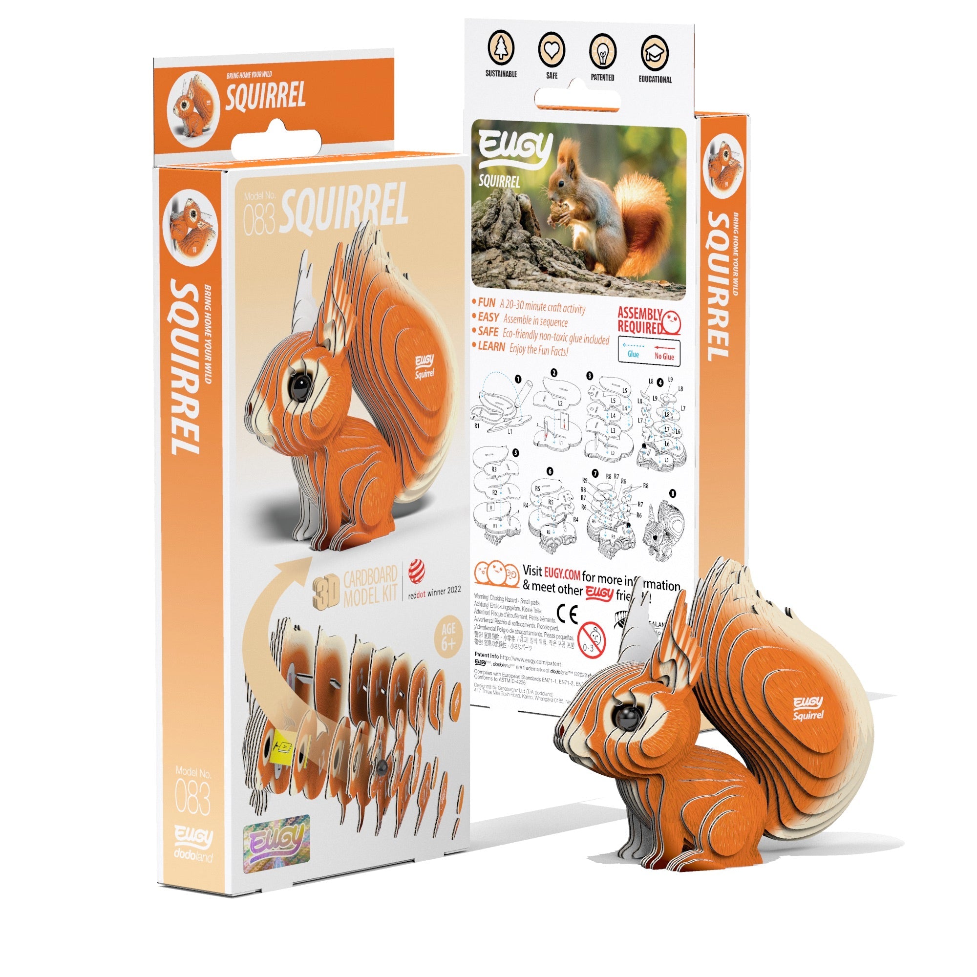 EUGY Squirrel 3D Puzzle | Eugy | Safari Ltd®