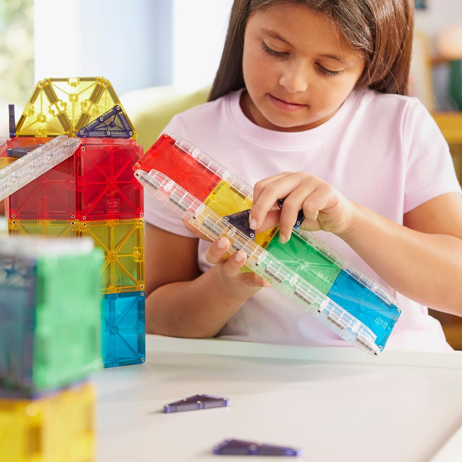Magna-Tiles Rail Racers Deluxe 90 Pc Magnetic Building Set |  | Safari Ltd®