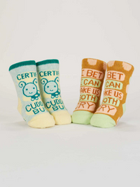 Blue Q Baby Socks - Certified Cuddle Bug / I Bet I Can Make Us Both Cry