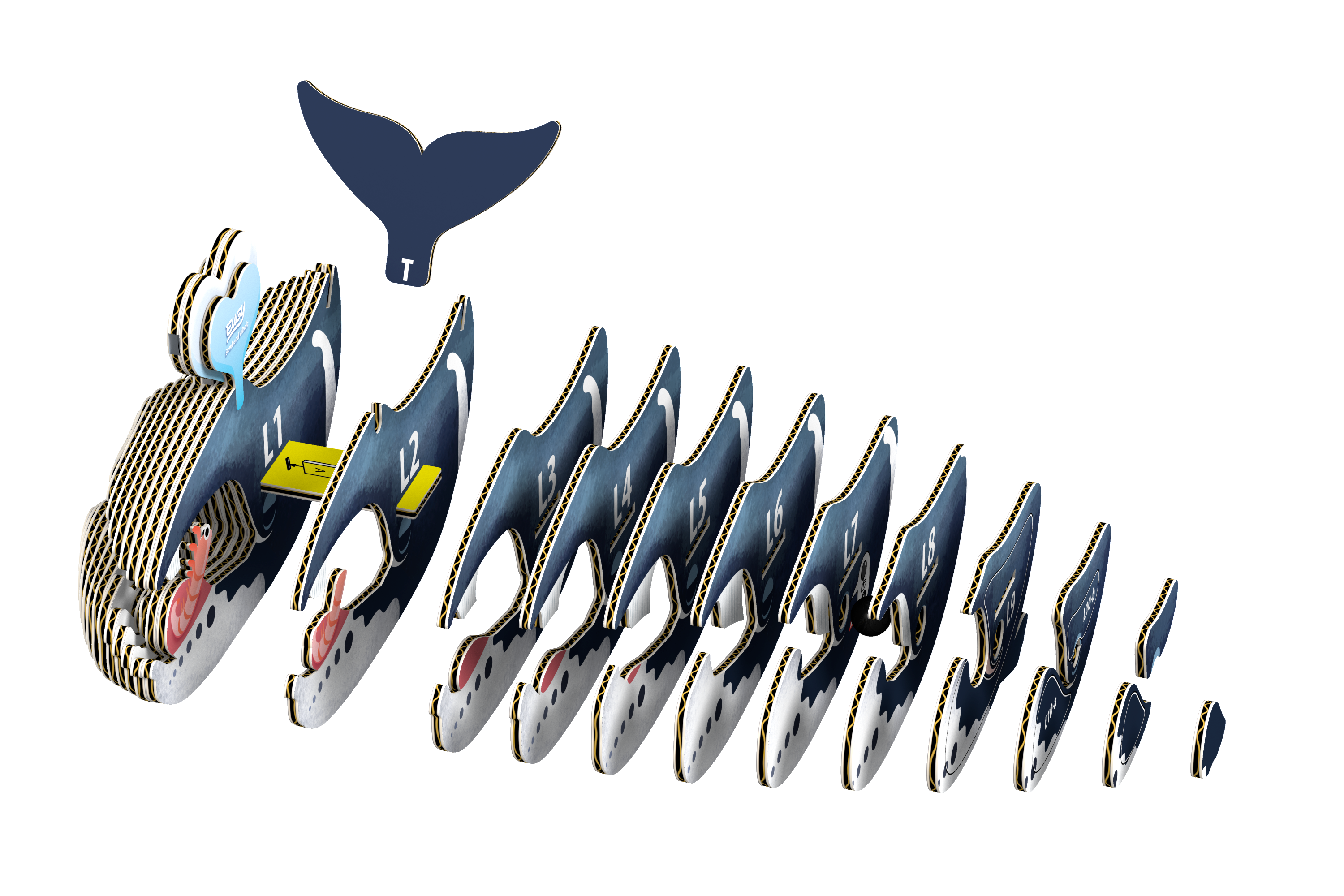 EUGY Bowhead Whale 3D Puzzle | Eugy | Safari Ltd®