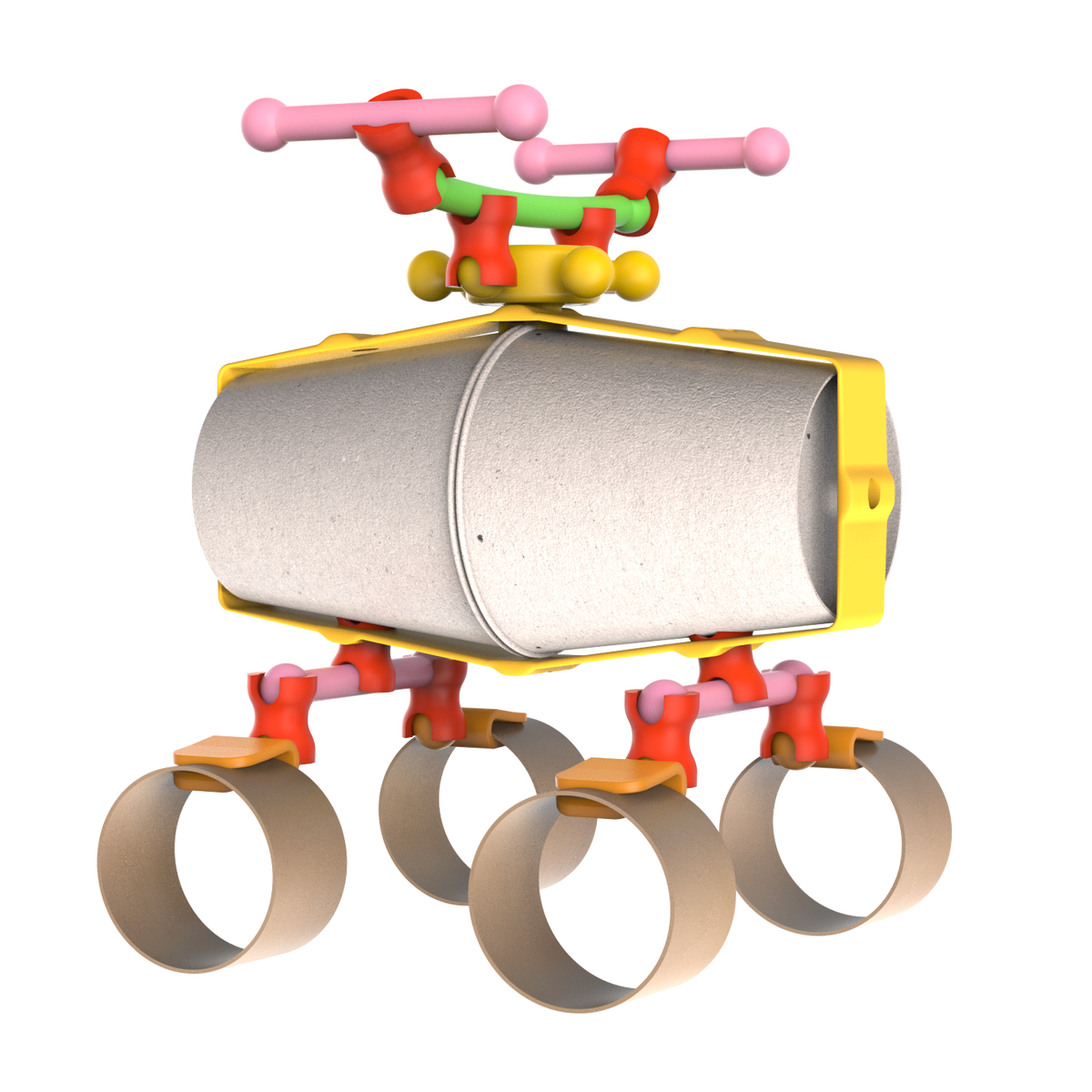 Oddy Arts & Crafts Vehicle Building Kit - Eco-Friendly STEM Toy For Kids 4+ With 44 Pieces