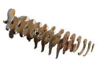 A series of numbered, stylized pieces form the shape of a bighorn sheep, resembling a 3D puzzle with each segment numbered 1 to 17—an engaging STEM craft and eco-friendly toy for creative minds from Eugy’s EUGY Bighorn 3D Puzzle.