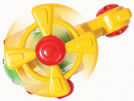 The Harry Copters Animal Rescue helicopter by Smart Toys is a colorful plastic toy with a bright yellow body, red accents, and a three-blade rotor—ideal for animal rescue collections or helicopter play sets.