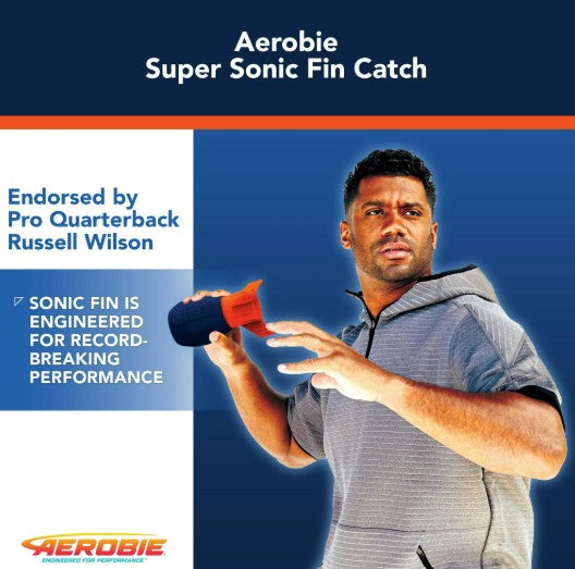 Aerobie Super Sonic Fin Catch Football Toy, Aerodynamic Russel Wilson Football |  | Safari Ltd®