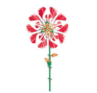 The SolarFlower - Ruby Ripple by Thames & Kosmos is an engaging educational toy, featuring vibrant red and white petals with a green stem constructed from interlocking plastic pieces. Displayed against a white background, it sparks creativity and introduces concepts of design and learning.