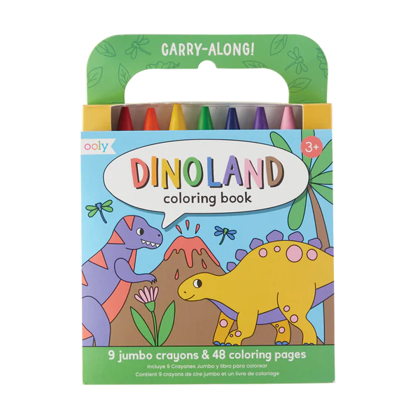 OOLY - Carry Along - Crayon & Coloring Book Kit - Dinoland