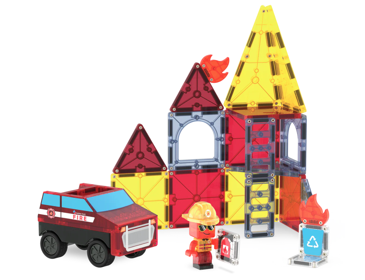 Magna-Tiles Fire Rescue 27 Pc Magnetic Building Set |  | Safari Ltd®